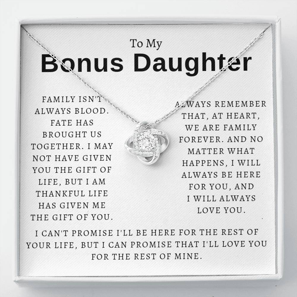To My Bonus Daughter from Dad Necklace Gift
