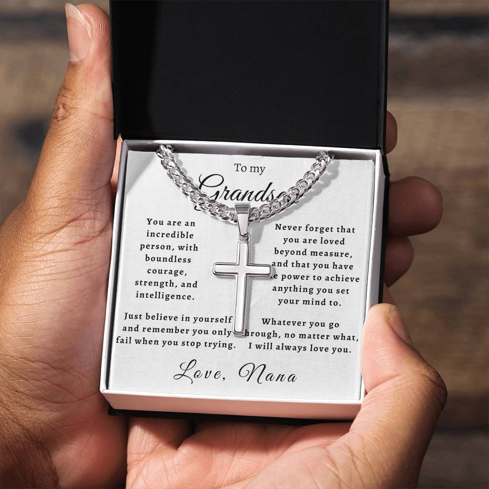 To My Grandson from Nana Gift Cross