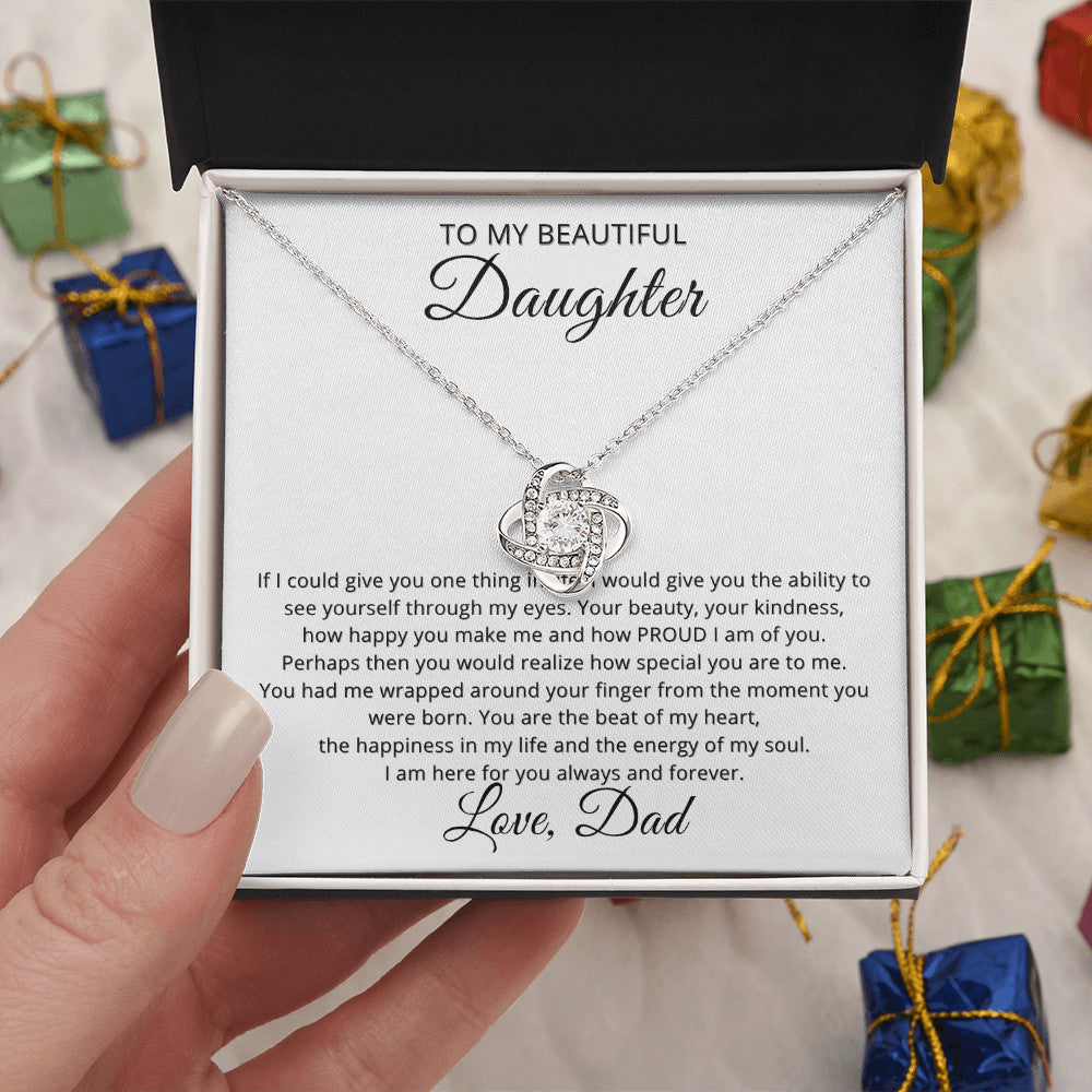 To My Beautiful Daughter - Gift Necklace from Dad