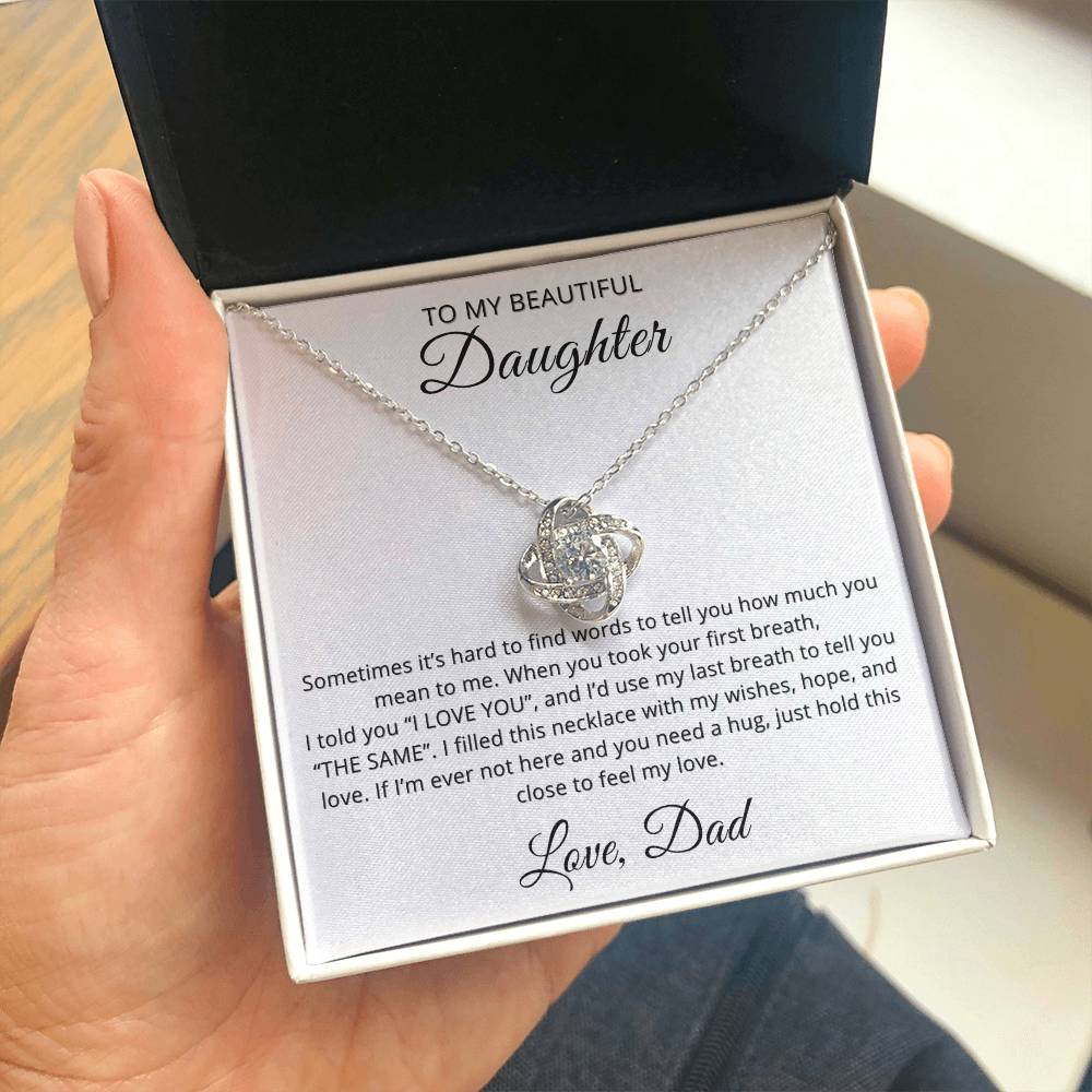 Dad to Daughter Necklace Gift