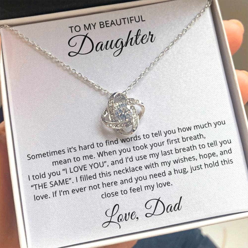 Dad to Daughter Necklace Gift