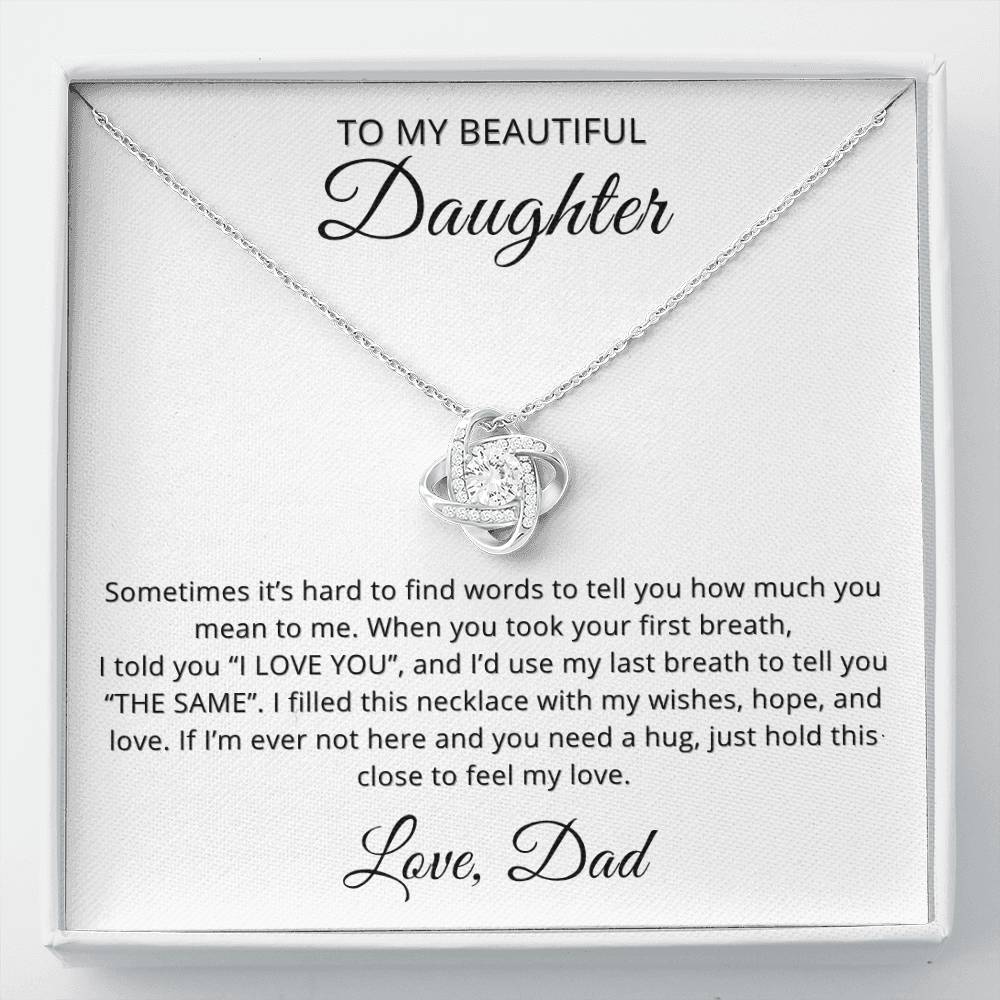 Dad to Daughter Necklace Gift