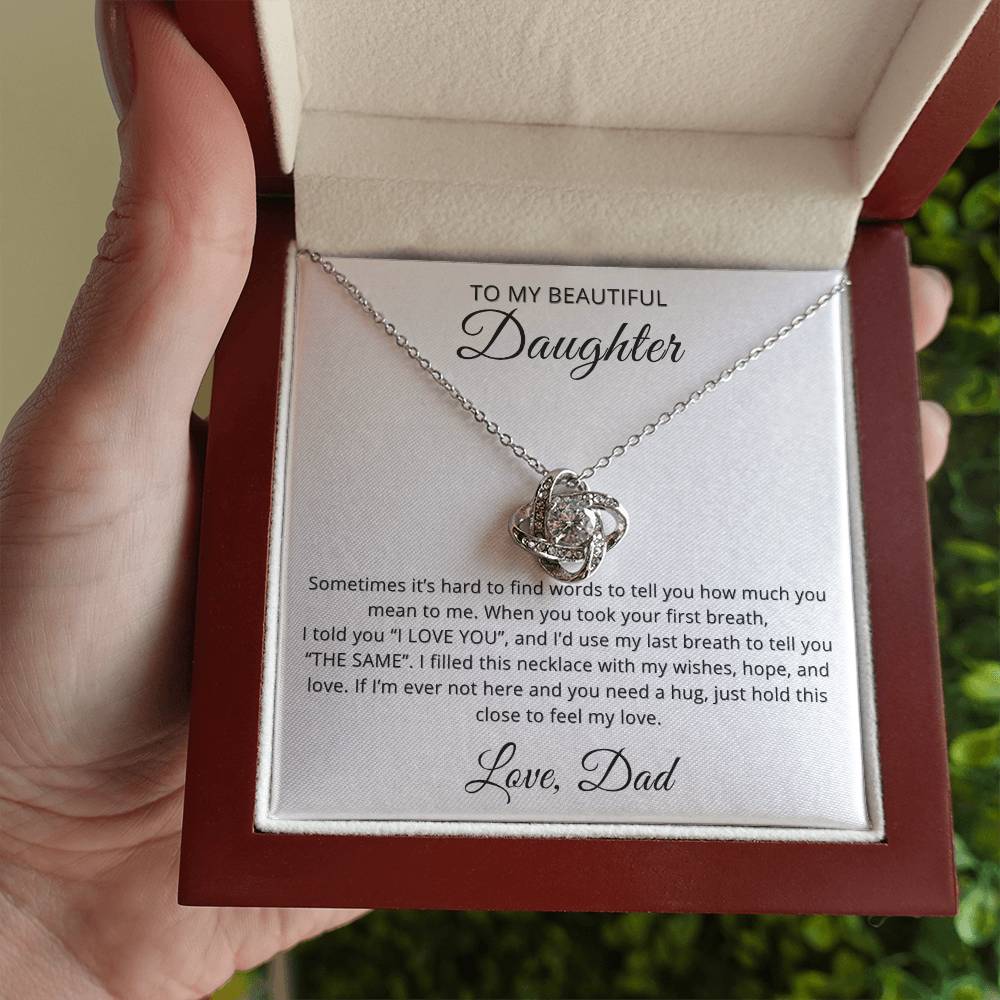 Dad to Daughter Necklace Gift