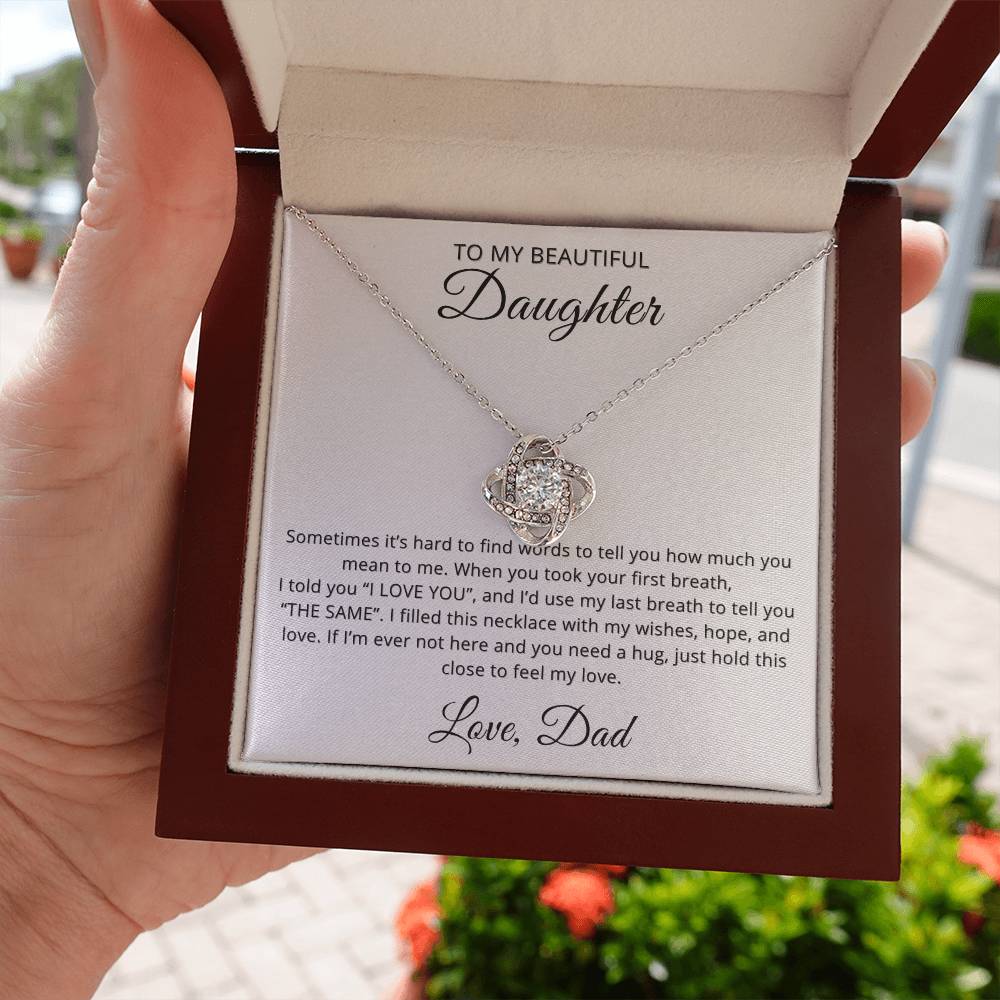 Dad to Daughter Necklace Gift