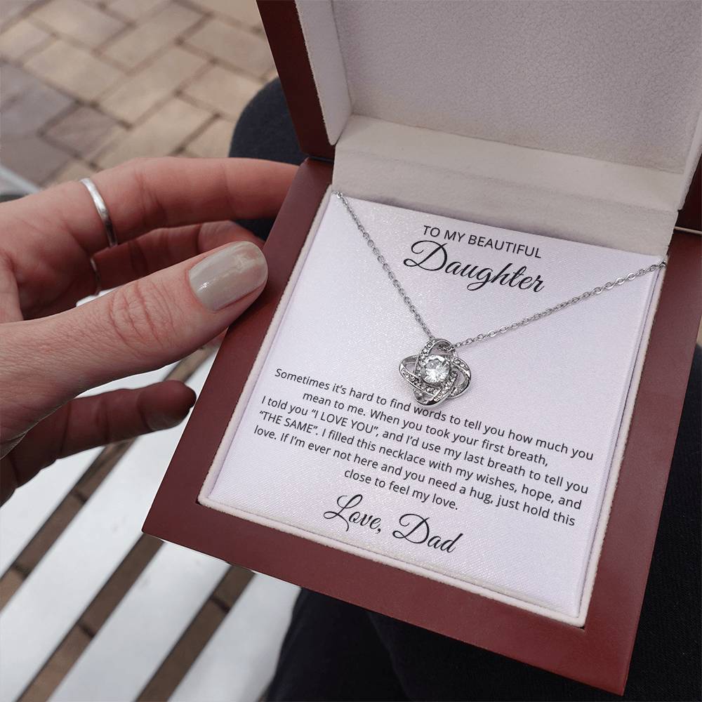 Dad to Daughter Necklace Gift
