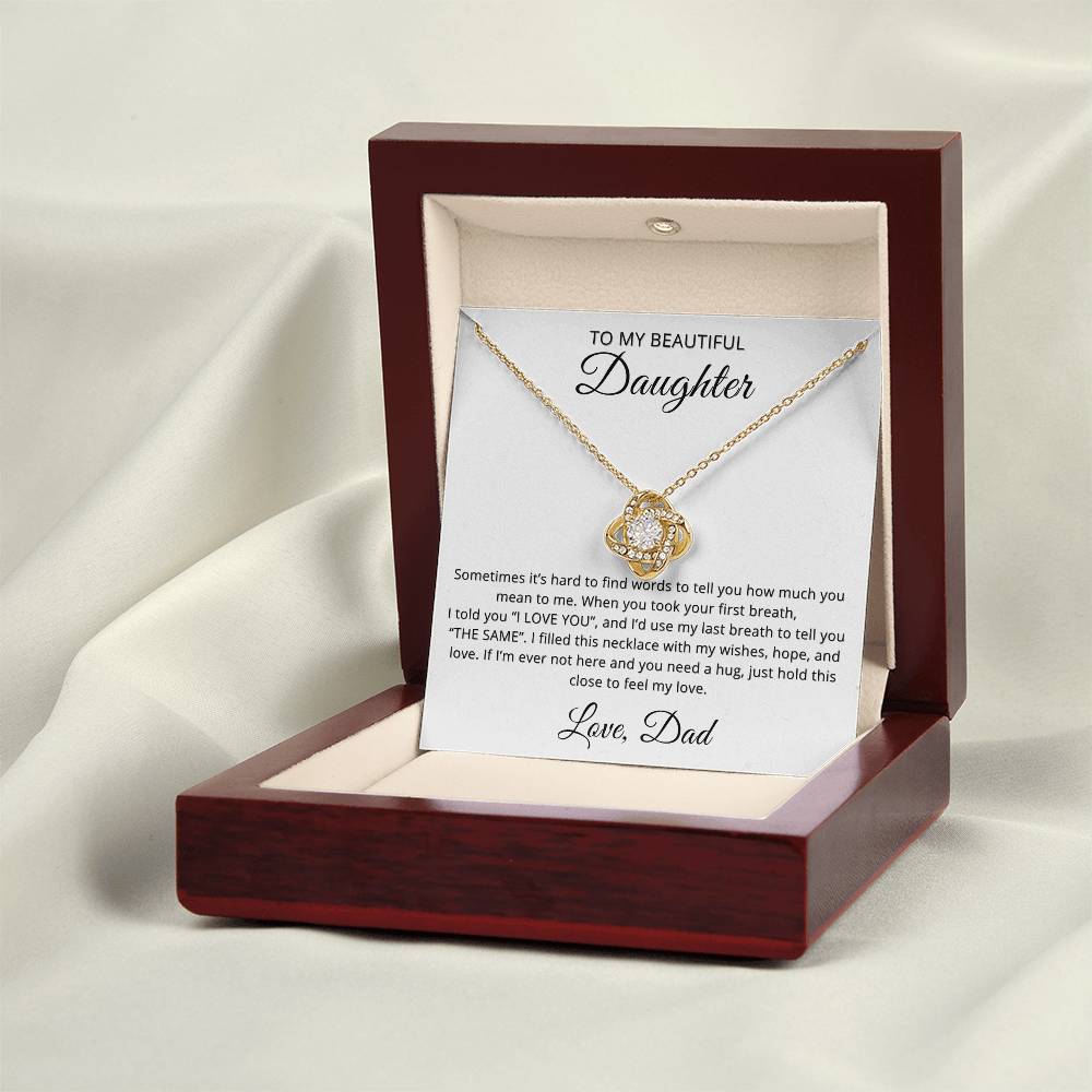 Dad to Daughter Necklace Gift