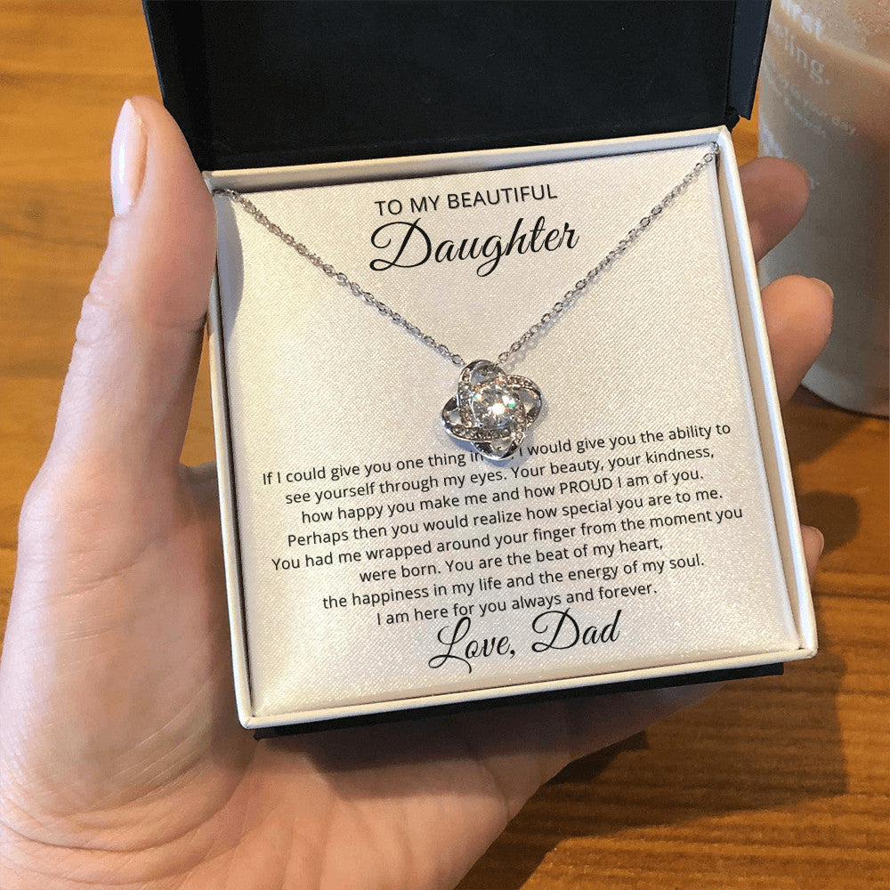 To My Beautiful Daughter - Gift Necklace from Dad