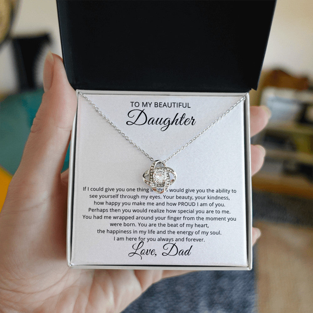 To My Beautiful Daughter - Gift Necklace from Dad