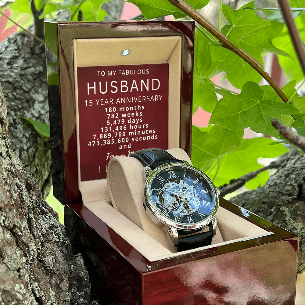 15 Year Anniversary Gift Watch for Husband