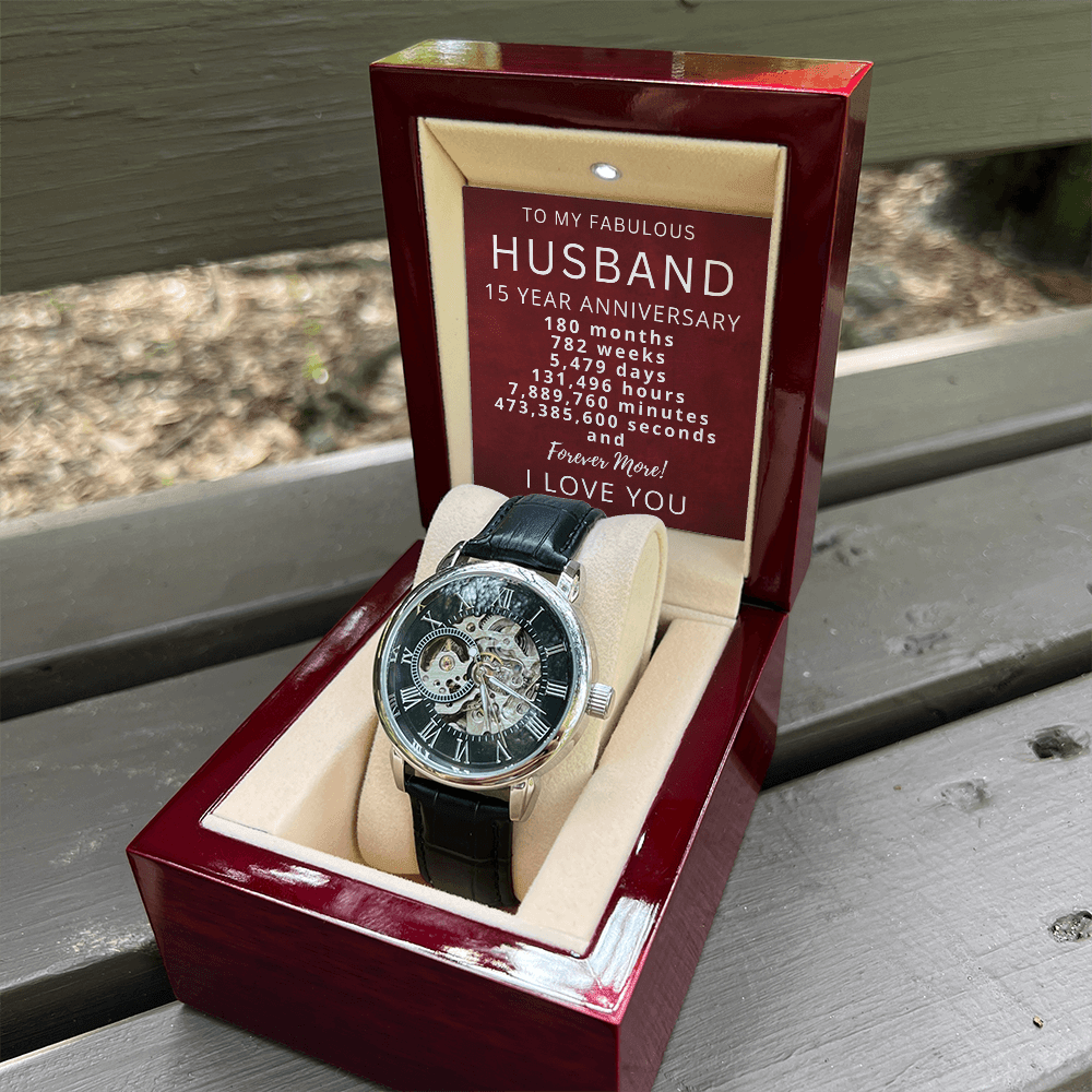 15 Year Anniversary Gift Watch for Husband