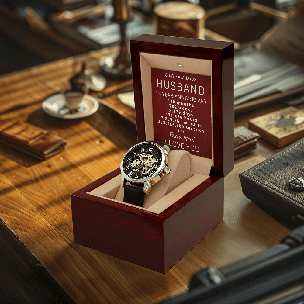 15 Year Anniversary Gift Watch for Husband