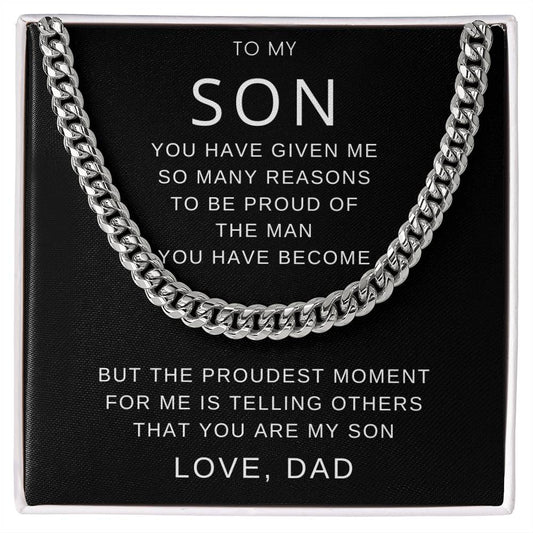 To My Son - Proudest Moment