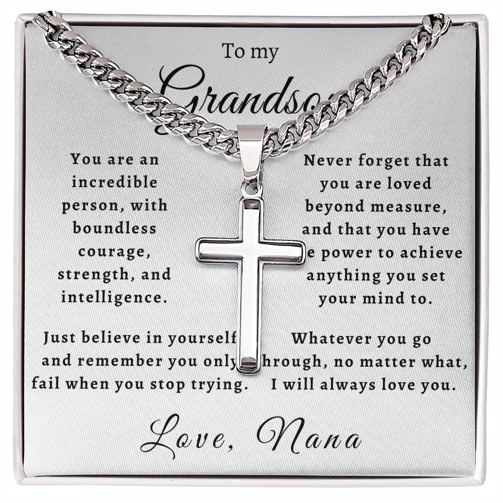 To My Grandson from Nana Gift Cross