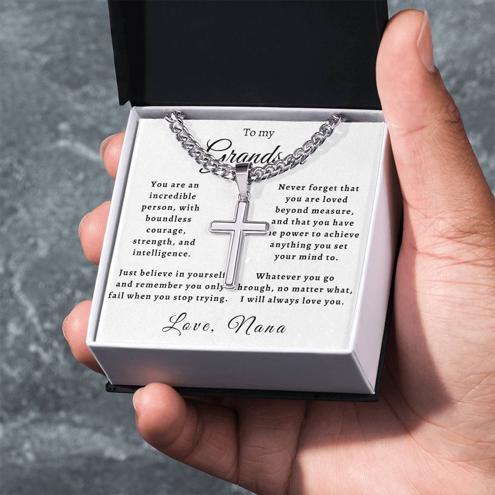 To My Grandson from Nana Gift Cross