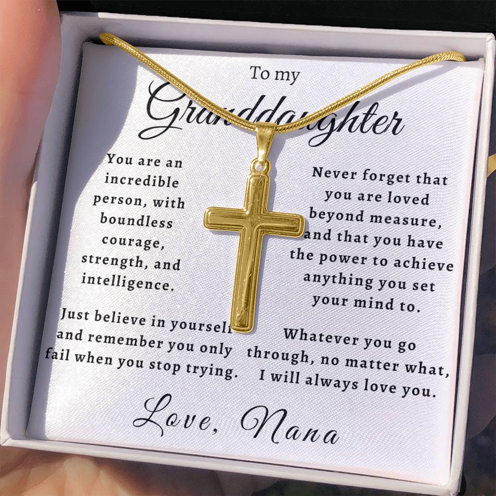 Granddaughter Cross Necklace from Nana
