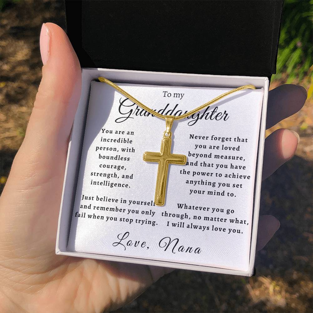 Granddaughter Cross Necklace from Nana