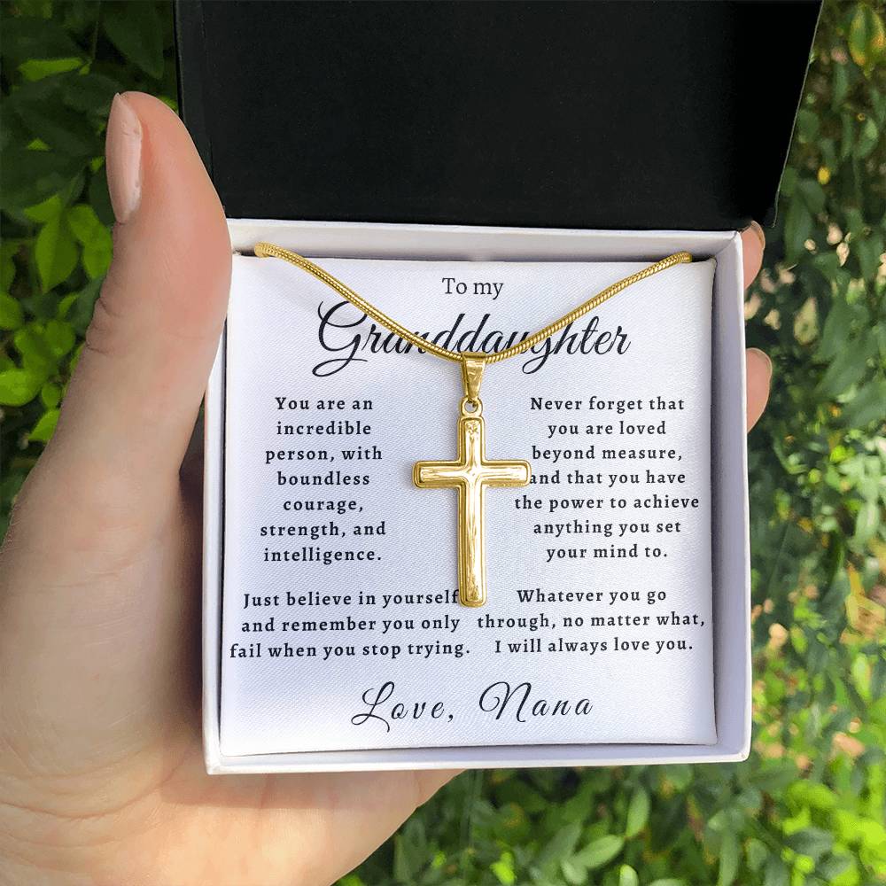 Granddaughter Cross Necklace from Nana