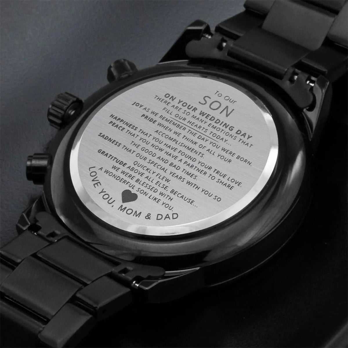 Wedding Gift for Son - Stainless Steel Watch