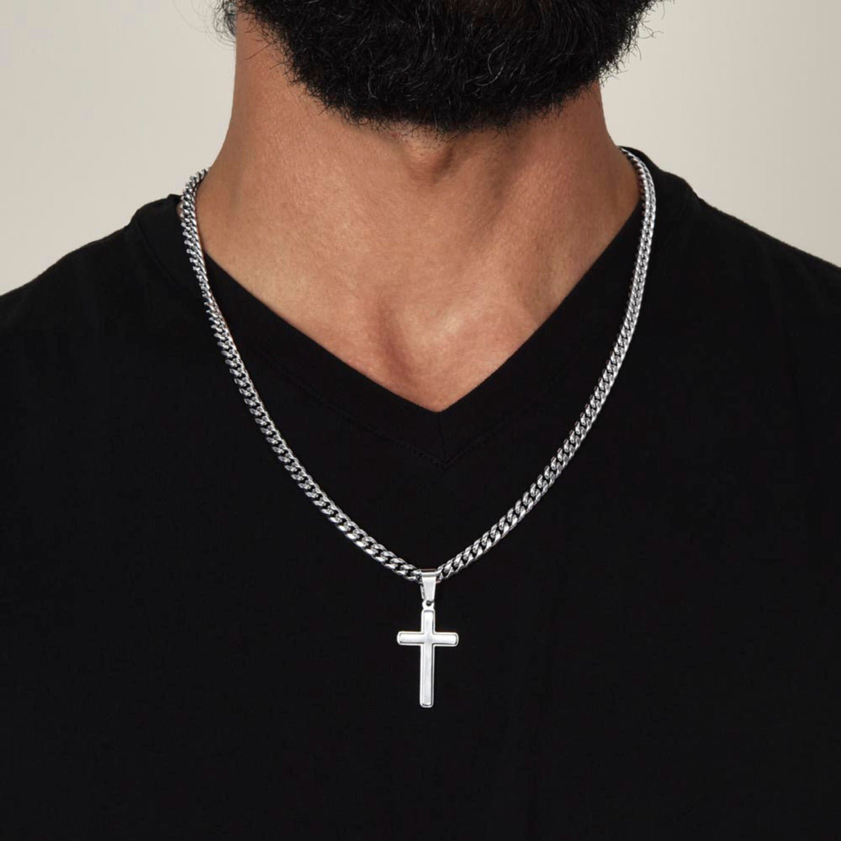 To Our Son Cross Necklace from Mom and Dad